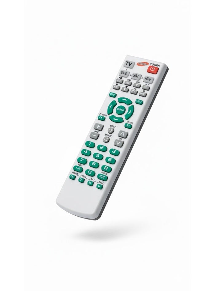 Universal Learning Remote Control for TV, DVD, Satellite Receiver and AUX Devices